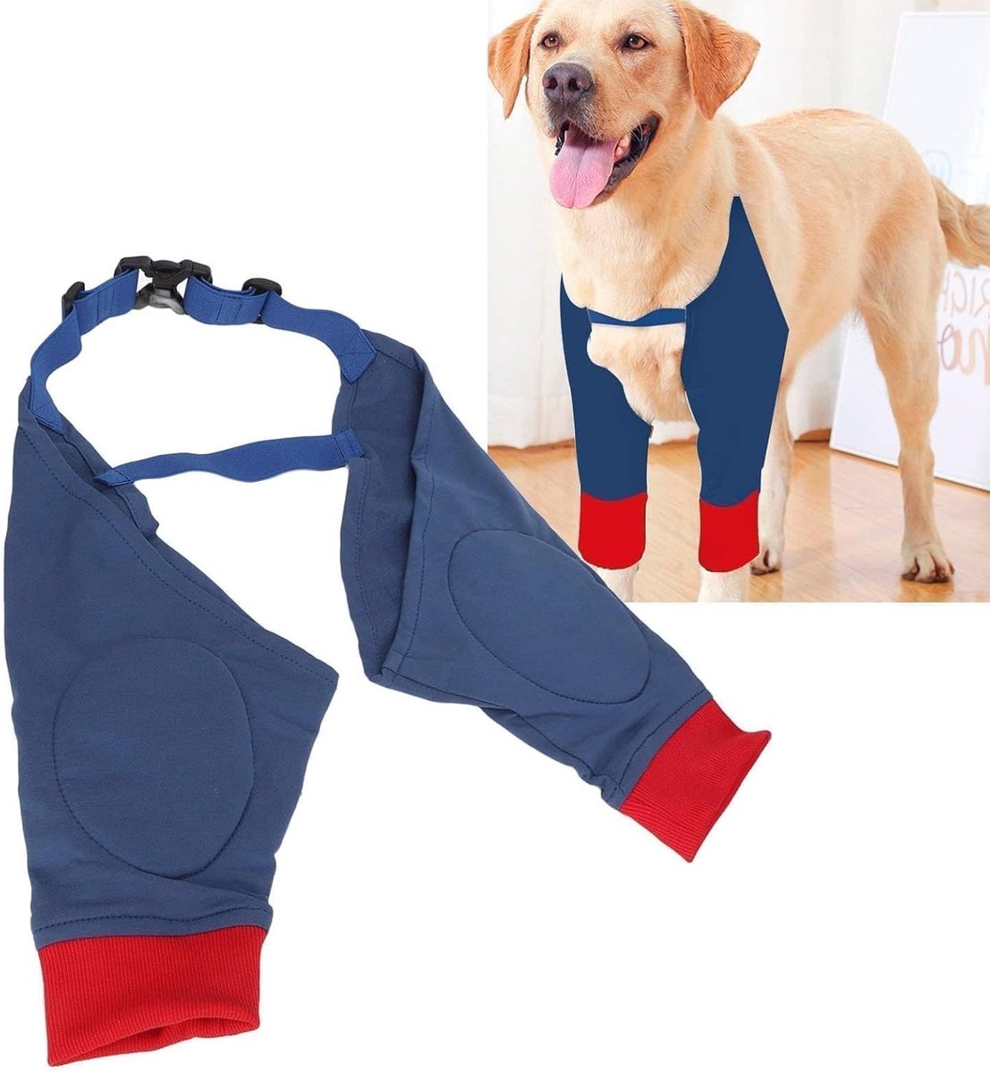 Zachte Herstelband voor Honden, Ondersteuning voor Voorpoot, Elleboogbeschermer voor Kleine, Middelgrote en Grote Honden