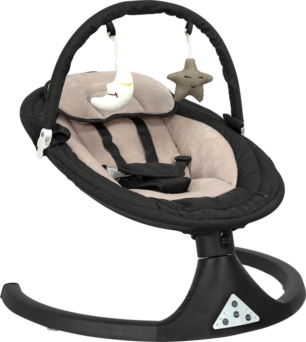 Bol.com Novi Baby Nola Swing Wipstoel - Schommelstoel - Bouncer - Zwart Melange/Beige aanbieding
