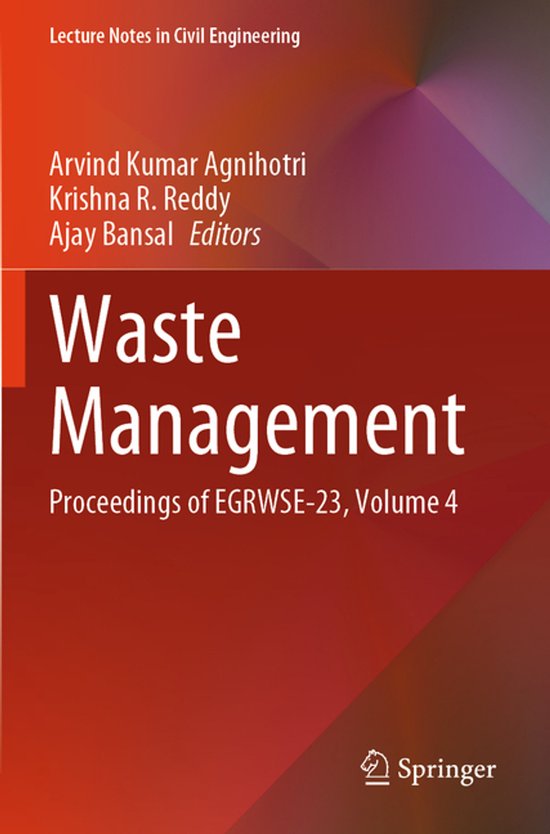 Lecture Notes in Civil Engineering419- Waste Management | 9789819797790 ...