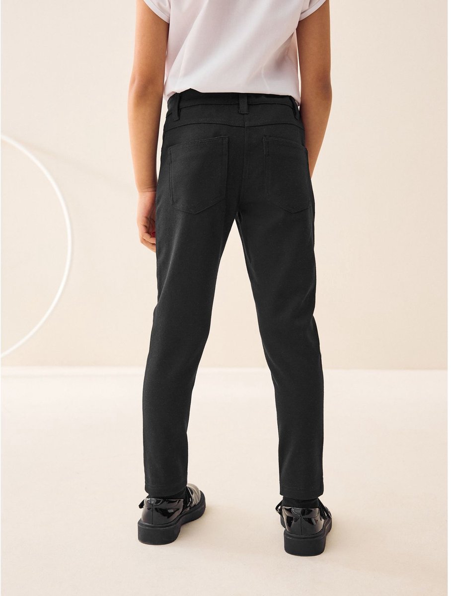 Next - Meisjes - Skinny schoolbroek met jersey stretch - Zwart