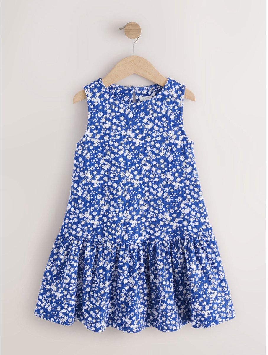 Next - Meisjes - Mouwloze jersey jurk - Blauw