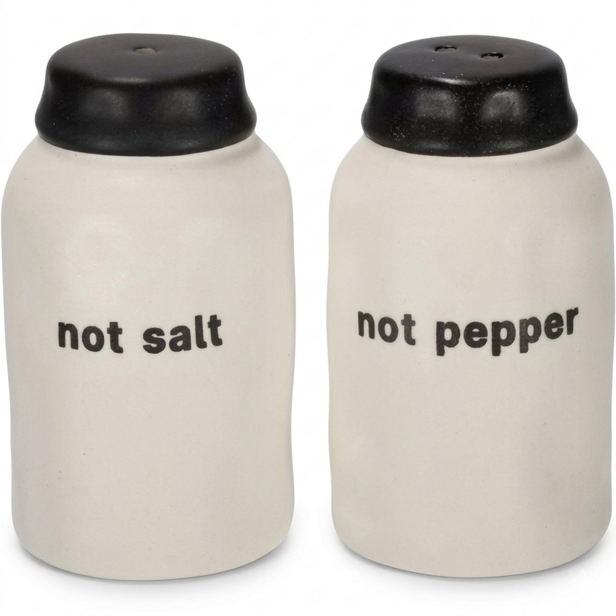 Jens Living - Peper-en zoutvat - 'Not Salt/Not Pepper' - zwart/wit