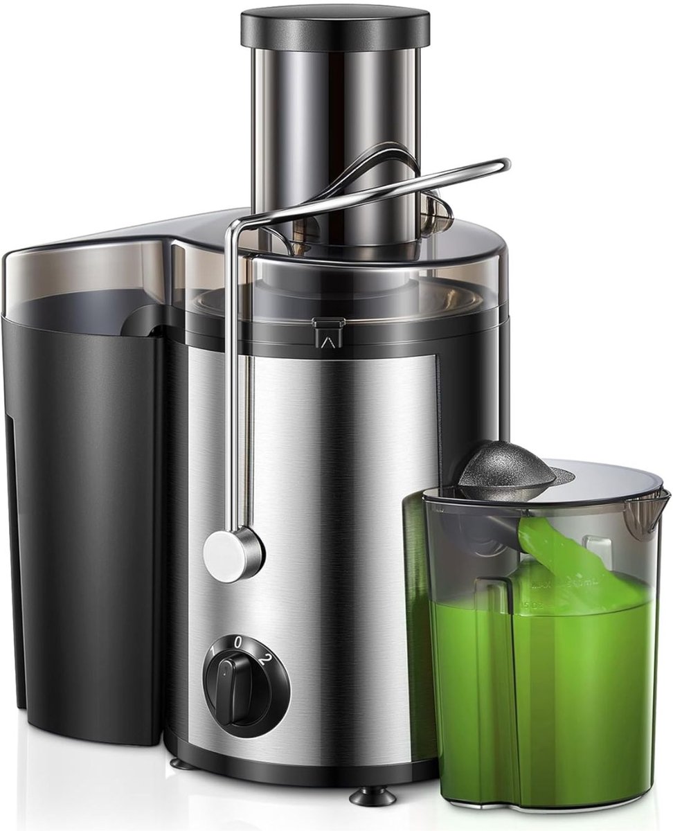 DnA® Sapcentrifuge - Slowjuicer - Sapcentrifuges Groenten En Fruit - Zilver - 34cm x 20cm x 31cm