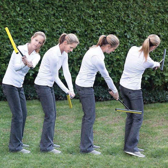 Golf Swing Trainer - Power Position Trainer - Golfslag Verbeteren - Tweekleurige Uitlijning Buizen - 1.2 kg - Zwart van GOLF — afbeelding 3