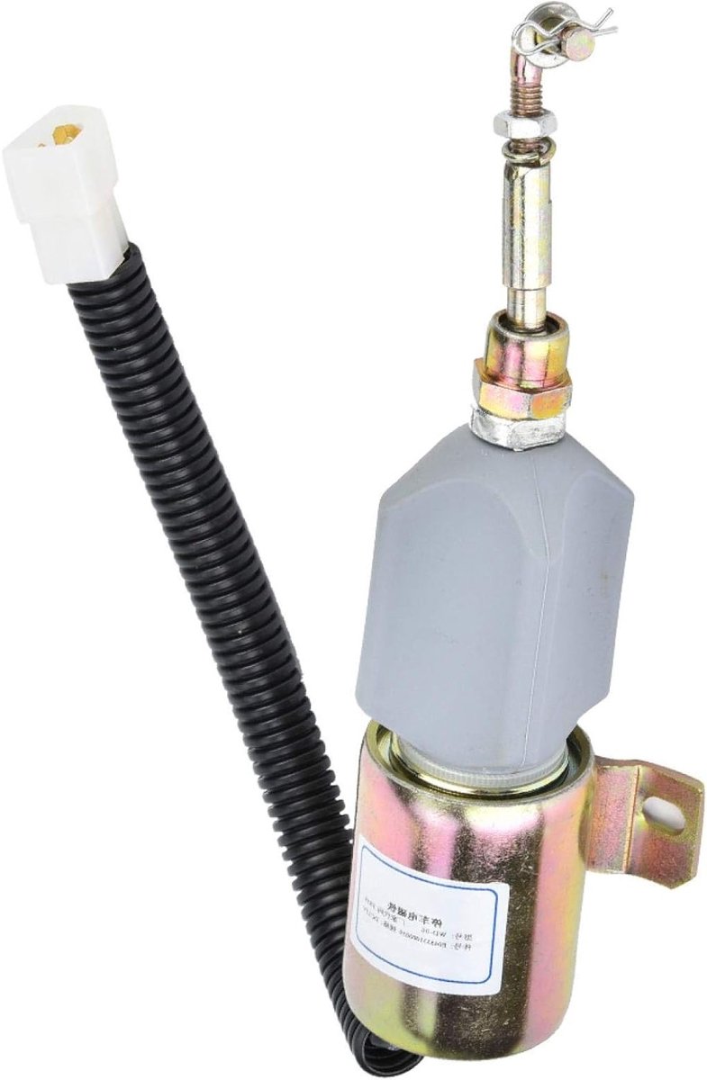 Flameout Solenoid Ventiel voor Graafmachines - Brandstof Stop Ventiel voor Diesel Motoren en Accessoires voor Efficiënte Controle