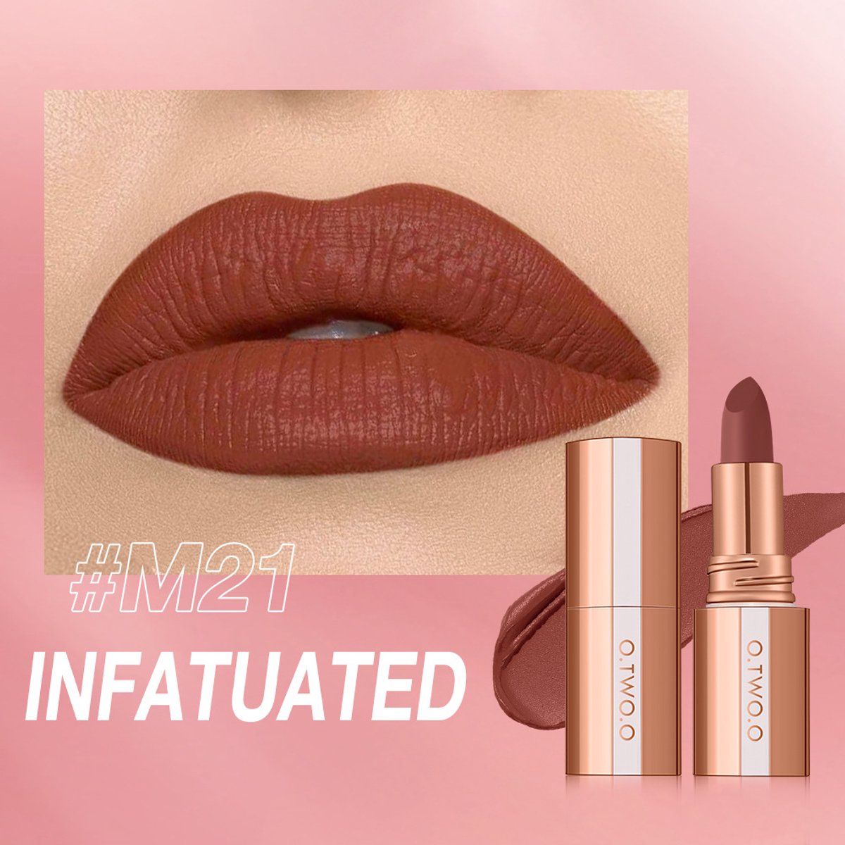 Matte Lipgloss- Velvet Finish - Long Lasting & Lichtgewicht - Matte Lippenstift met Intense Kleur - Mist Touch