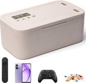 Professionele Time Lock Box met Timer - Kluis - Opbergdoos - Kitchen Safe - Telefoongevangenis voor Smartphone & Gaming - 23.9 x 13.1 x 9.6 cm - meer Focus & Zelfdiscipline - Beige