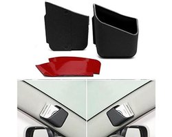 Brillenhouders Auto - Zonnebrilhouder Vak - Veilig Bril Opbergen - Zelfklevende Montage - Set van 2 - Zwart