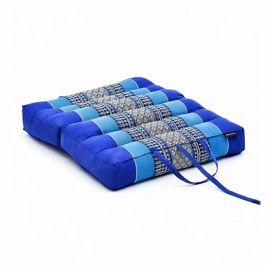Meditatiekussen - Yoga kussen - Zitkussen - Opvouwbare Vloerkussen - Draagbaar kussen - Blauw (40x40x7cm) van Zenlee. — afbeelding 2
