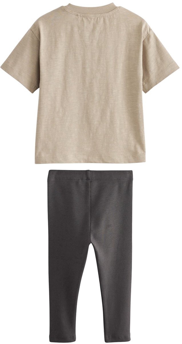 Next T-shirt van 100% katoen met korte mouwen en legging