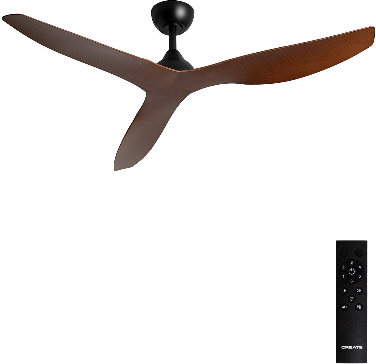 CREATE - Plafondventilator 40W stil Ø132 cm - M - Geen licht - Afstandsbediening - WIND BALANCE
