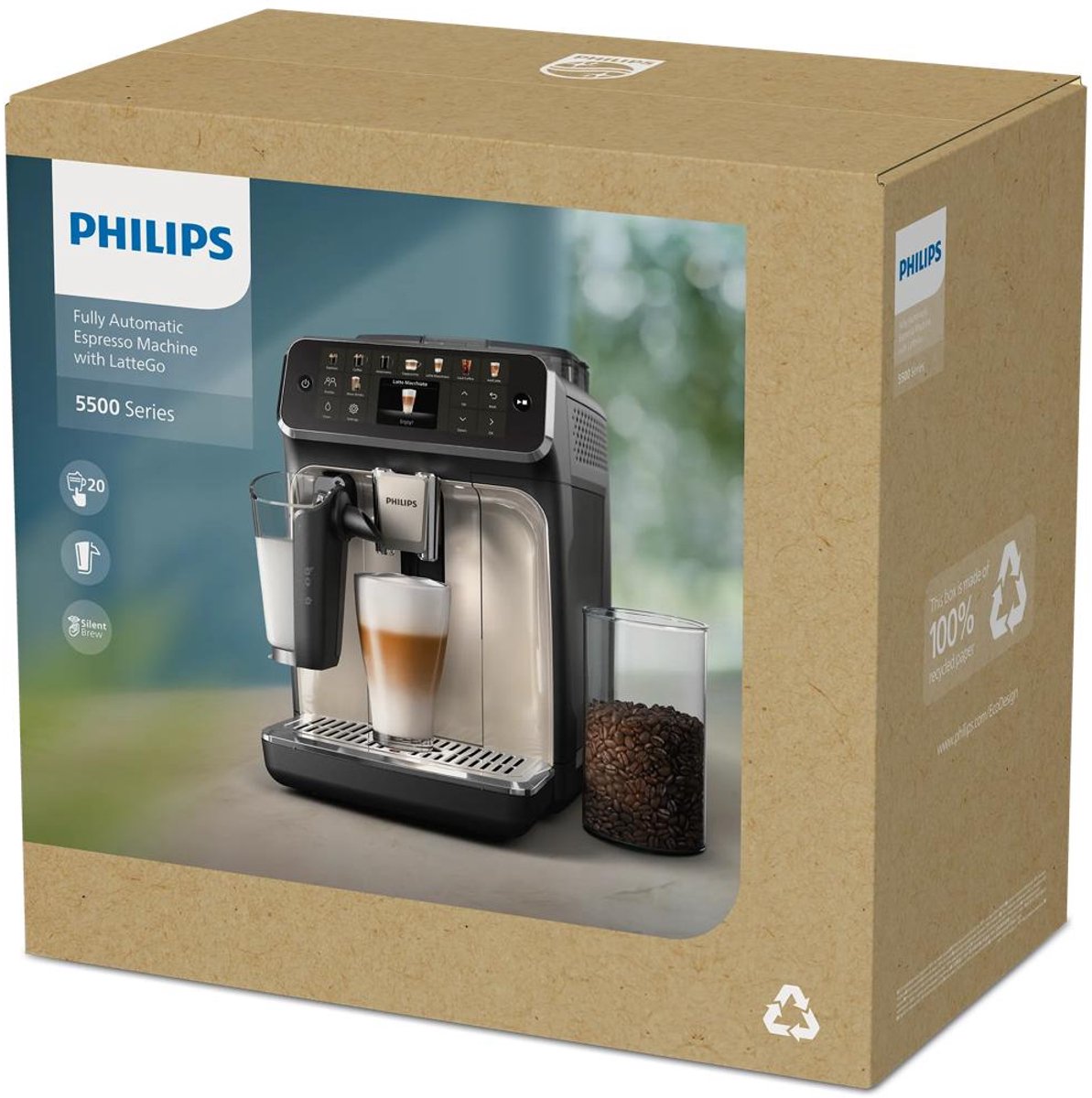 Philips 5500 series LatteGo EP5547/90 - Volautomatische Espressomachine - 20 koffierecepten - Keramische molen - Aquaclean filter — afbeelding 7