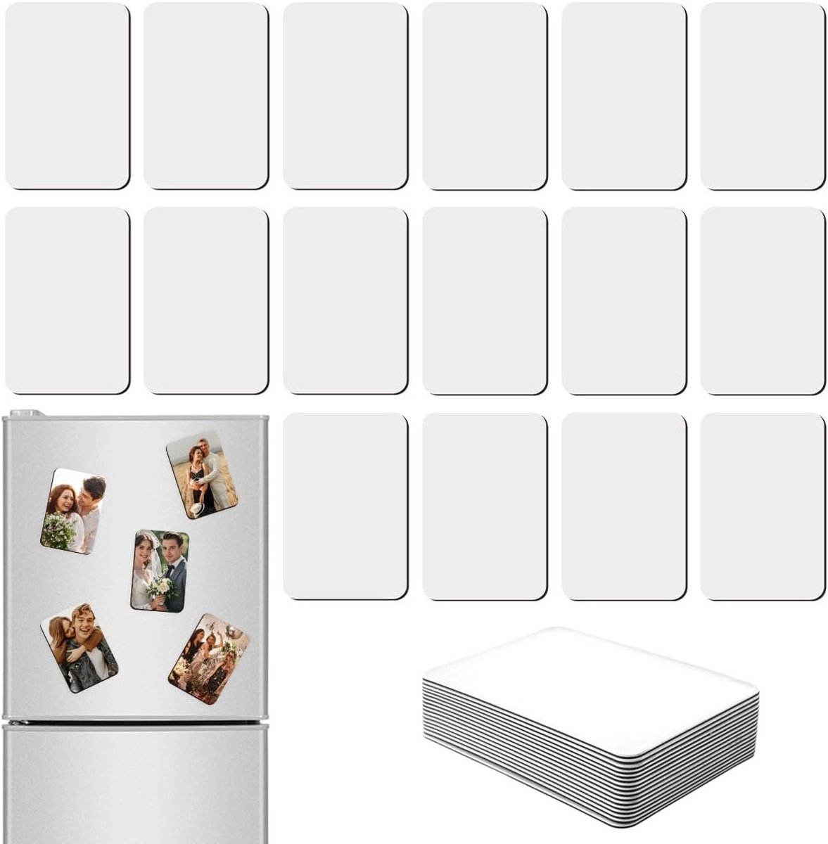 16 Stuks Lege Sublimatie Koelkastmagneten 6x9cm voor DIY, Creatieve Decoratie en Persoonlijke Geschenken