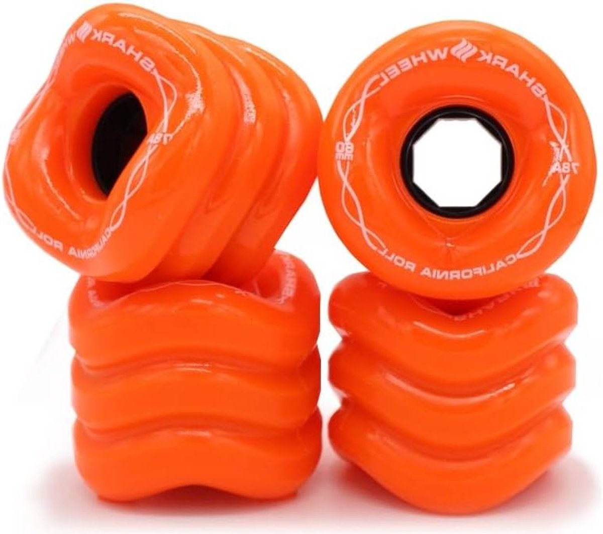 Longboard Wielen Cruising Wielen Skateboard Snel Cruisen Ruw Terrein Uniek Golfpatroon 60 mm