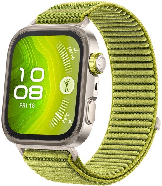 HUAWEI WATCH FIT 4 Pro - Groen geweven horlogeband | Ultra slank design | ECG Functie | Geavanceerde sportmodi | Tot 10 dagen batterijduur | Compatible met iOS & Android