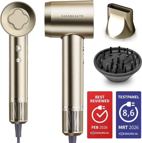 Sansbeauté Föhn met Diffuser - Krullen - 110.000RPM - Sansbeauté® - €89,99