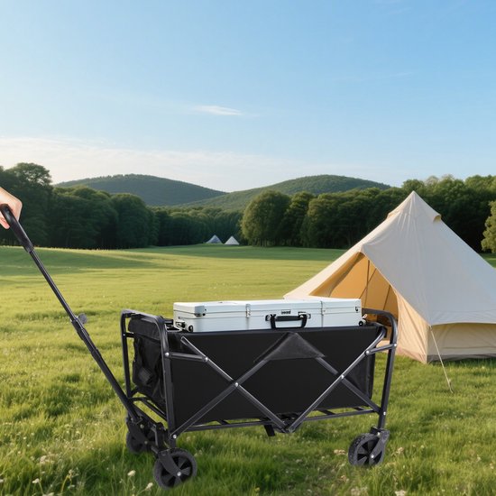 Opvouwbare Bolderkar 160L All Terrain Wielen Sterk Draagvermogen Camping Strand Transport Wagen van Merkloos — afbeelding 5