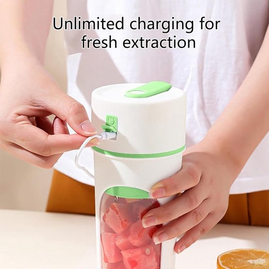 Travel Mixer, Portable Mixer, Blender Bottle, Minimixer, Drink Mixer, Electric Mixer Bottle, Small Mixer（witte sinaasappel） van Merkloos — afbeelding 5