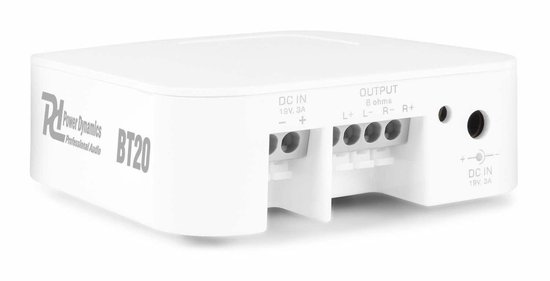 Power Dynamics set van 2 waterdichte buiten speakers met Bluetooth versterker - Wit van Merkloos — afbeelding 4