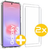 Hoesje en Screenprotector Combi Geschikt Voor Samsung A37 - Anti Shock Hoesje + 2x Screenprotector