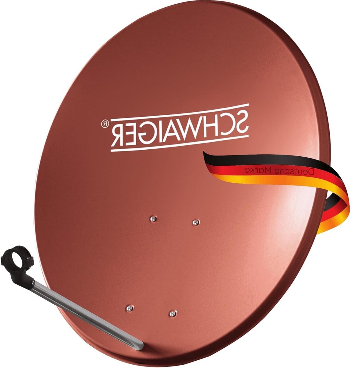 Satellietschotel - Satellietantenne Schotel - TV Signalen Ontvangen - Gepoedercoat Stalen Reflector - 55 cm - Baksteen rood