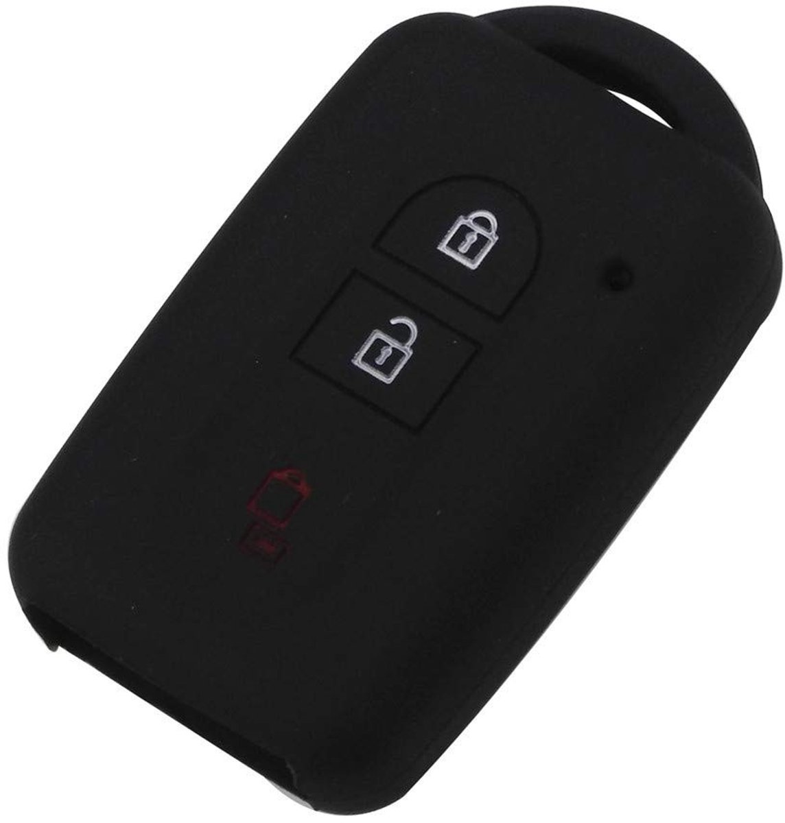 Silicone Sleutelhoes voor Nissan Duke, MICRA, QASHQAI, JUKE, X-Trail, NAVARA - 3 Knoppen (Zwart)