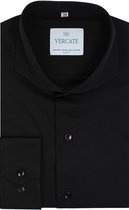 Vercate - Chemise sans fer - Noir - Slim Fit - Excellent coton - Manches longues - Homme - Taille 43/XL