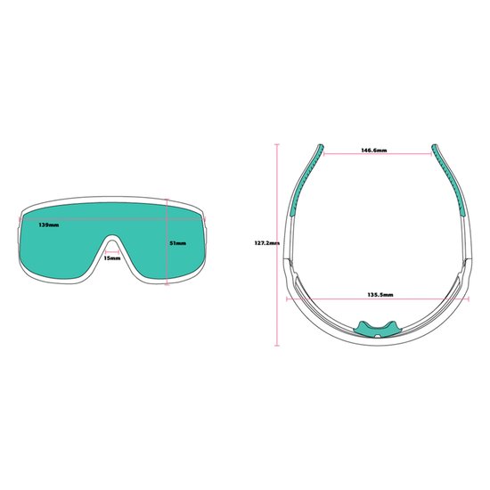 Goodr - Sport Sunglasses - Wrap G - Extreme Dumpster Diving - Gray/Pink - L van GoodR — afbeelding 4