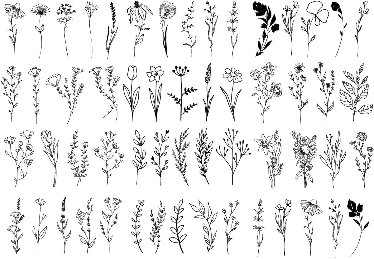 12 Stuks Tijdelijke Tattoos met Bloemenpatroon voor een Prachtige Lichaamsdecoratie en Unieke Stijl