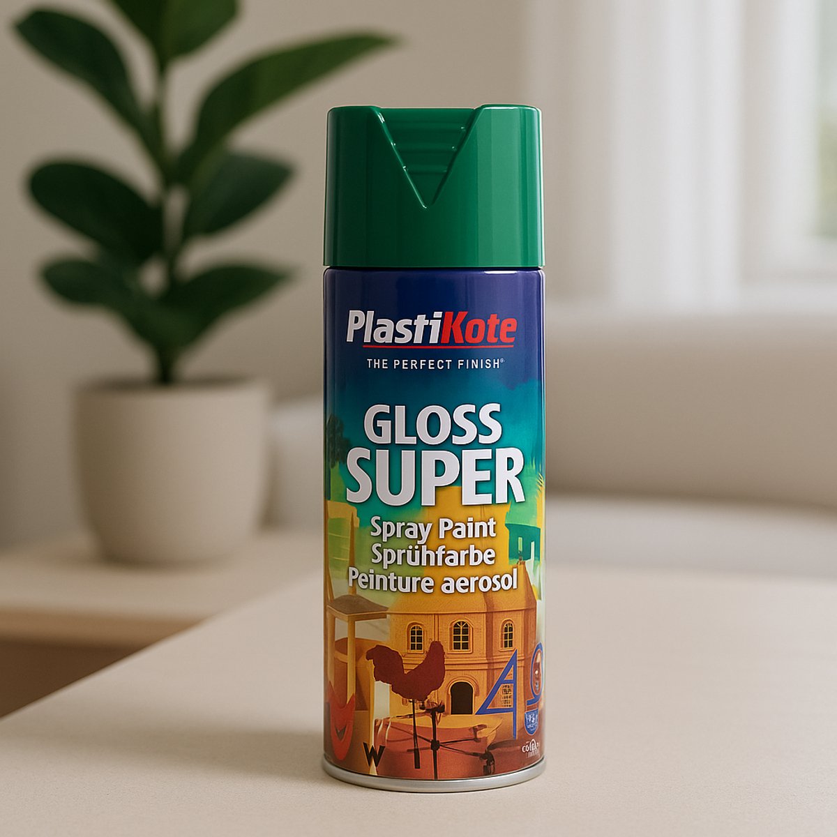 Plastikote - Spuitlak - Super Gloss - 400 ml - groen hoogglans