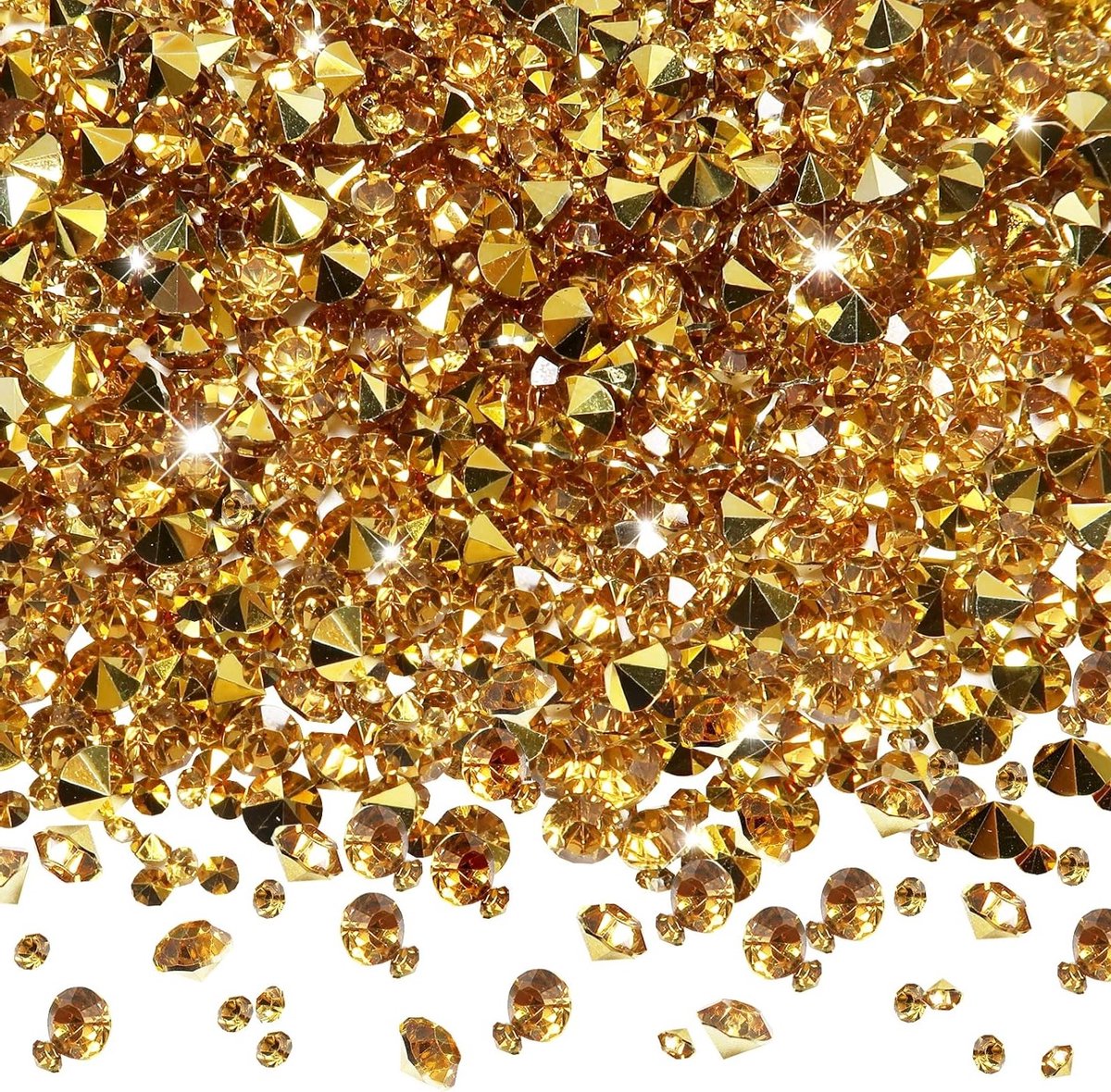 10000 Stuks Heldere Acryl Diamantvormige Kristallen 3mm 4.5mm 6mm 8mm 10mm voor Bruiloft Tafelversiering en Feestdecoratie