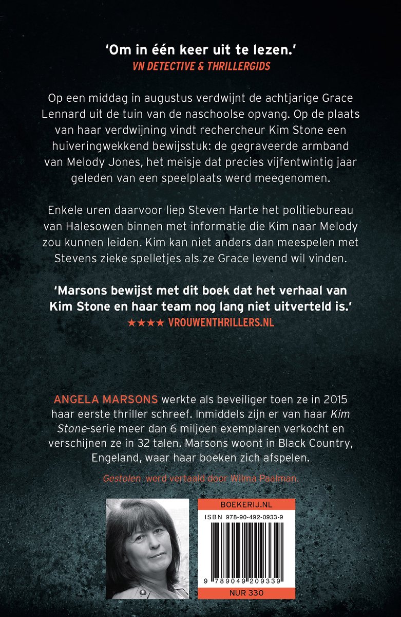Kim Stone 15 - Gestolen - back cover