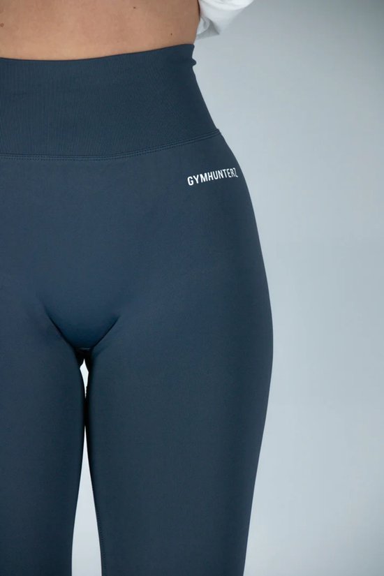 Fitness legging - Legging hoge taille - Legging Gym Sport - Hardloop - Yogabroek voor dames - Sneldrogend, ademend en rekbaar - Spandex / Nylon - Kleur Donkerblauw - Maat XS — afbeelding 4