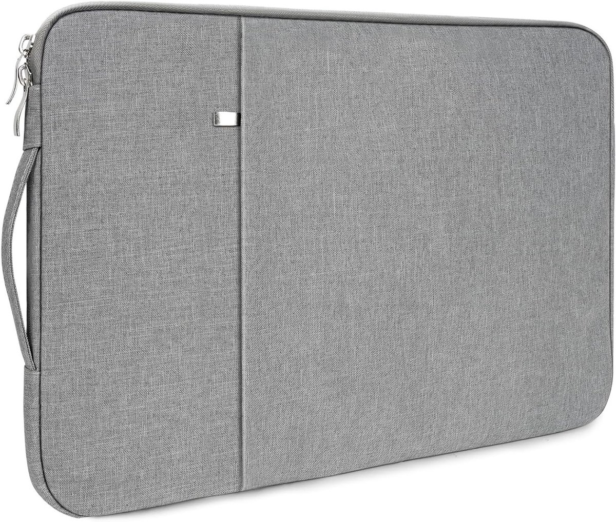 Waterdichte en Schokbestendige 15.6-16 Inch Laptop Case, Geschikt voor MacBook, Acer, Asus, HP, Dell, Huawei en Lenovo, Lichtgrijs en Zacht Design
