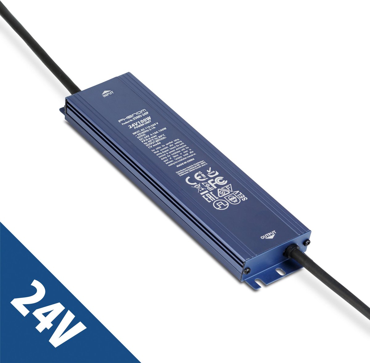 LED Voeding 24V 100W IP67 Waterdicht - Transformator 24V DC 4,1A - LED Driver Voor Buiten - Geschikt Voor LED Strip, Camera En Tuinverlichting [55003-24IP]