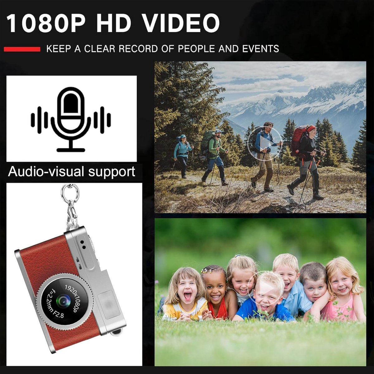 pinnacle living Digitale Camera - 1080P Mini Digitale Camera - Inclusief 32GB Kaart thumbnail 6