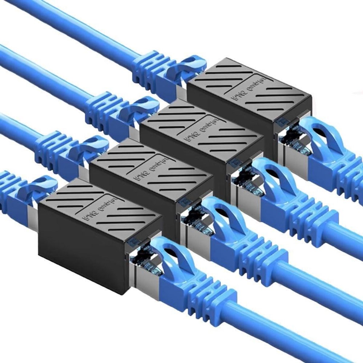 Ethernet Koppeling - Netwerk Verlengstuk - Internet Verbinding - Signaal Stabilisatie - 4 stuks - Bruin