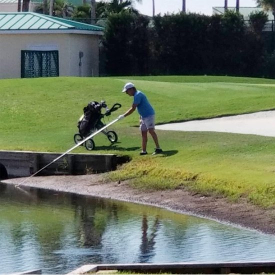 Golfbal Retriever - Balvinder Golfstok - Ballen Uit Water Vissen - Automatisch Vergrendelingsmechanisme - 55 m - Oranje — afbeelding 2