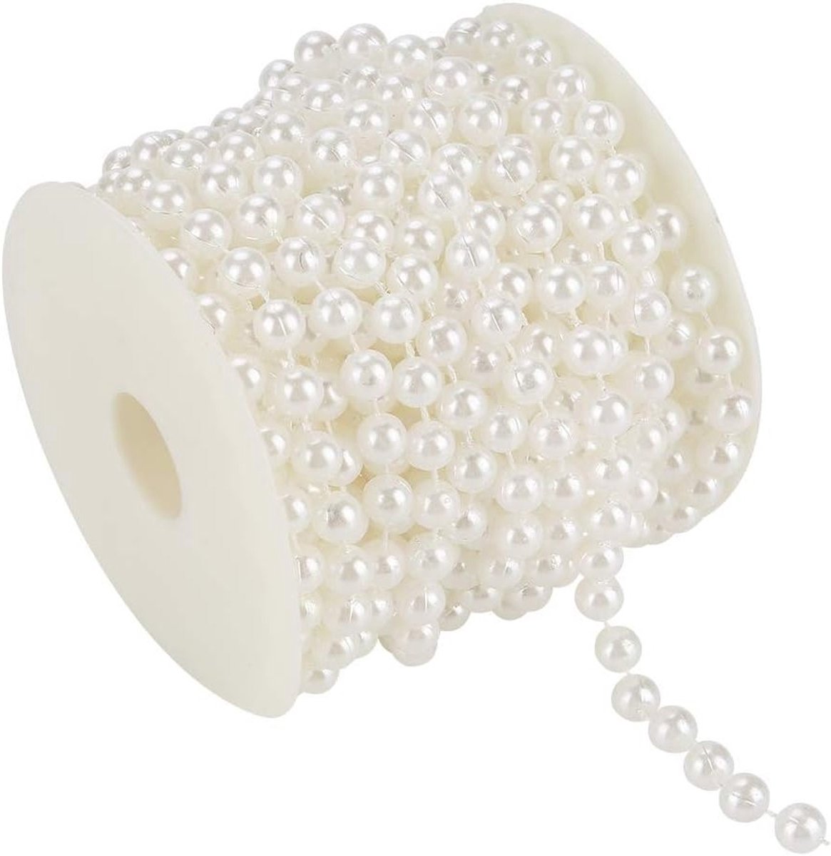 Elegante 8mm Witte Parels Haaraccessoire, Kunstmatige Parels Versiering voor Bruiloft en Feestdecoratie