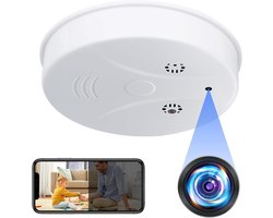 Verborgen Spy Camera – Rookmelder Design – WiFi 5G/2.4G – Full HD 1080P – Bewegingsdetectie – Nachtzicht – Inclusief App – Bewakingscamera Binnen – Wit