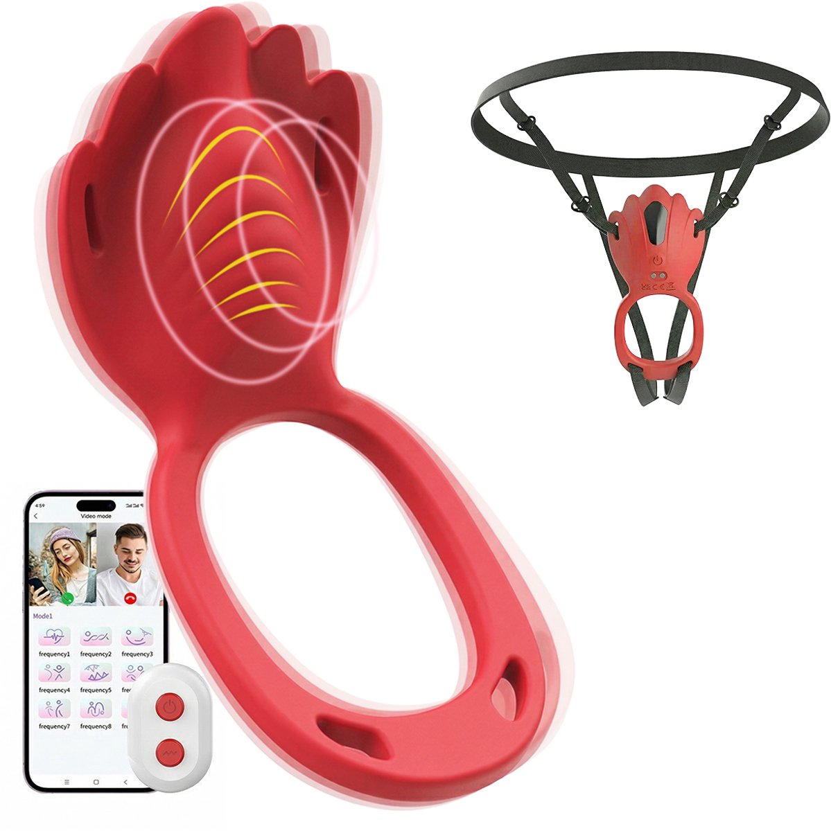 DOWO® - Draagbare Vibrator - 10 Vibratie Standen - Clitoris Stimulator - Sex Toys voor Vrouwen & Koppels - Vibrators voor Vrouwen - Seksspeeltjes - Cadeau voor Vrouw – Afstandsbediening - App Control