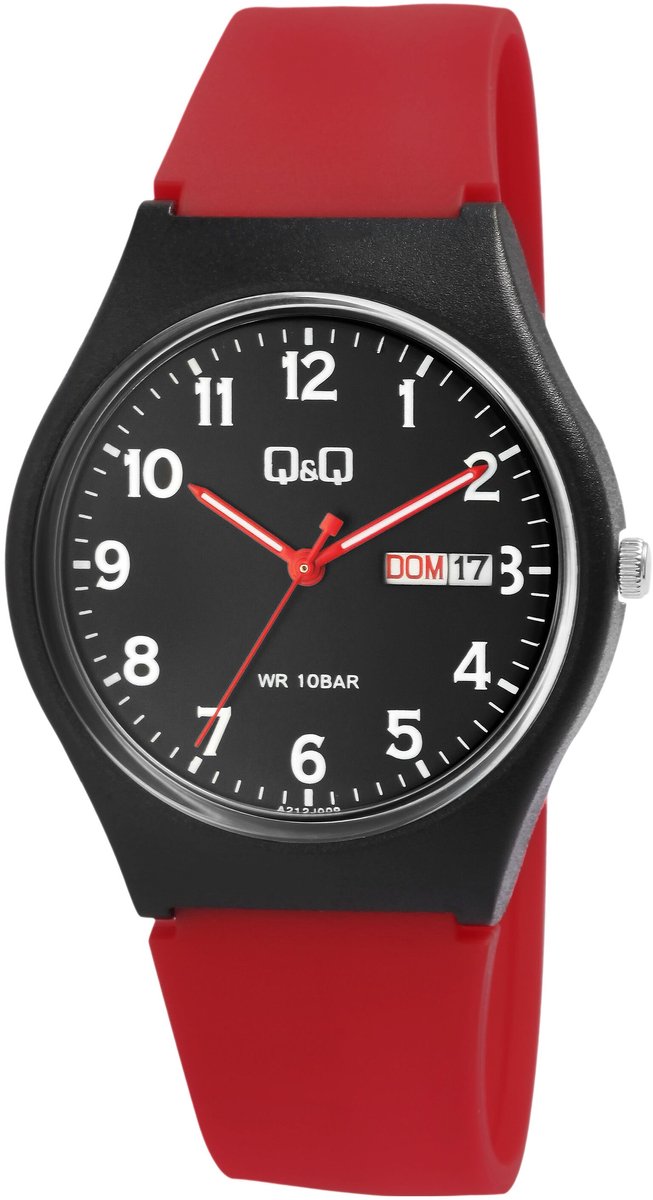 Mooi horloge rood A212J009Y