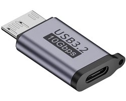 Aventrix USB-C naar Micro USB 3.0 Adapter – 10Gbps – Voor Externe Harde Schijf HDD/SSD – Verloopstekker – Geschikt voor Externe Harde Schijf / Seagate / WD / My Passport / Laptop / MacBook / Tablet