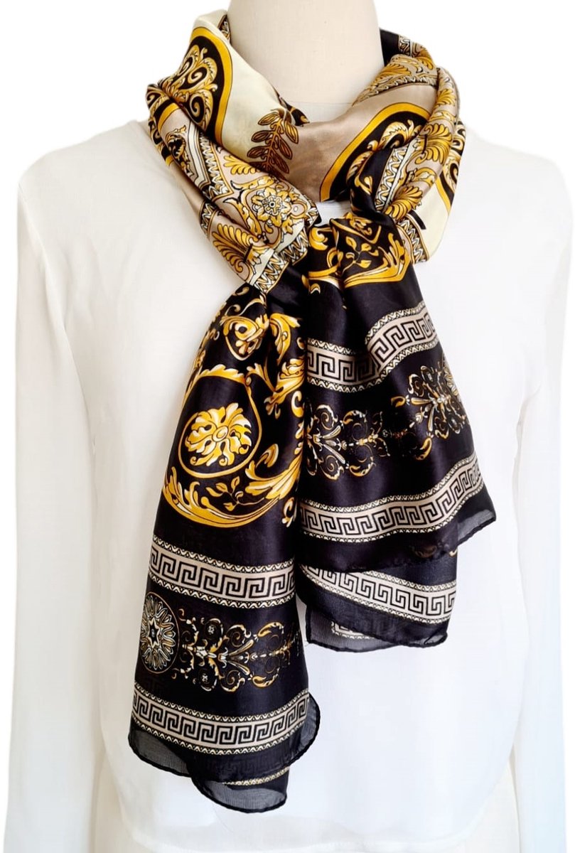 Langwerpige dunne Dames sjaal satijn- XL Silk feeling sjaal 78X185 cm - YOUHOMY FASHION SJAAL - zijden sjaal- Luxe shawl- Omslagsjaal voor Moederdag