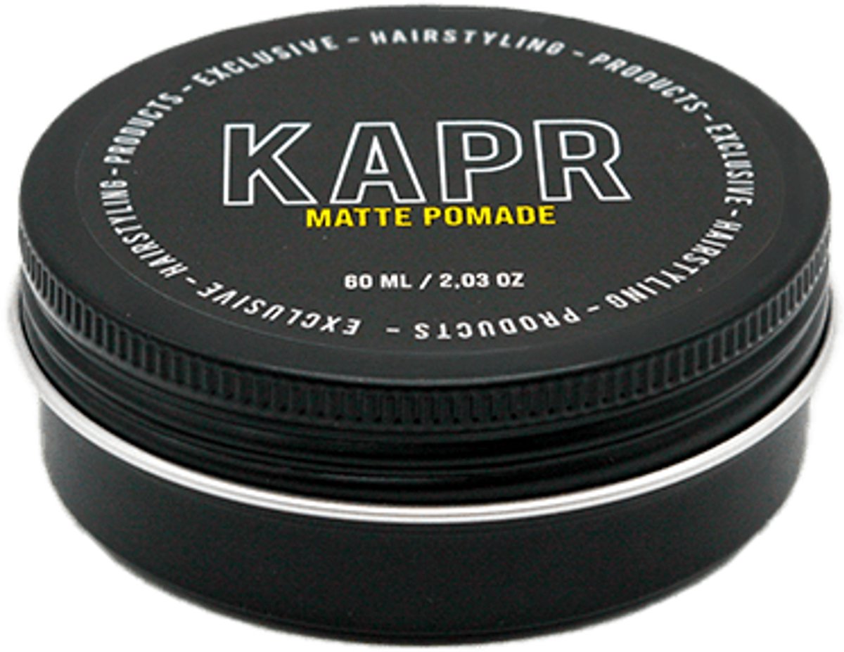 KAPR Matte Pomade 60ml – Haar Pomade Mannen – Matte Finish – Medium Hold – Waterbasis – Reisformaat
