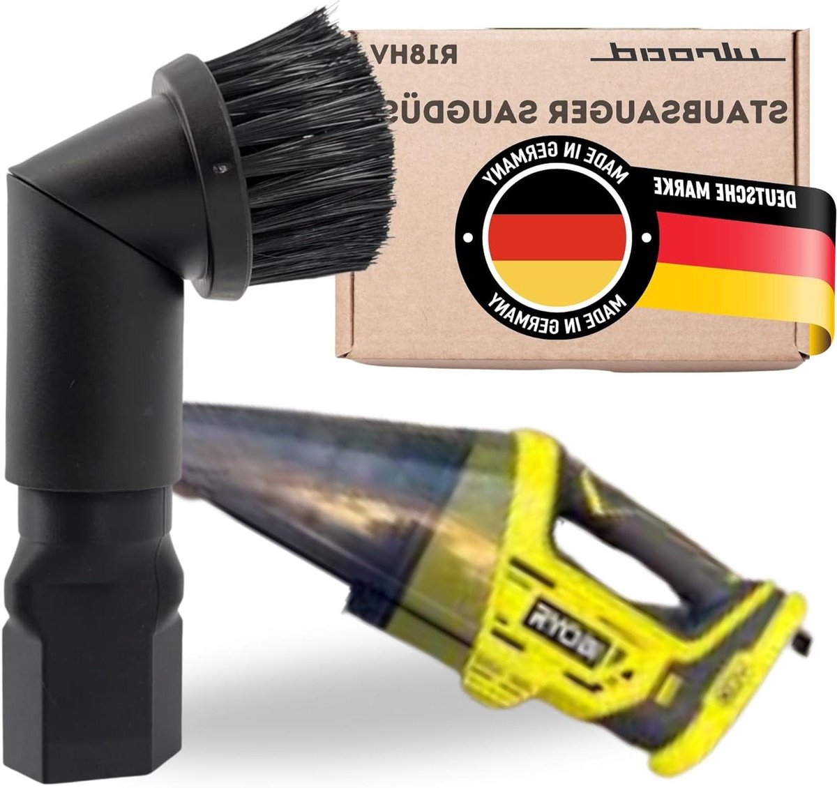 Meubelborstel Stofzuiger - Zuigmond Borstel - Grof Vuil Verwijderen - Draaibaar Ontwerp - 10 g - Zwart