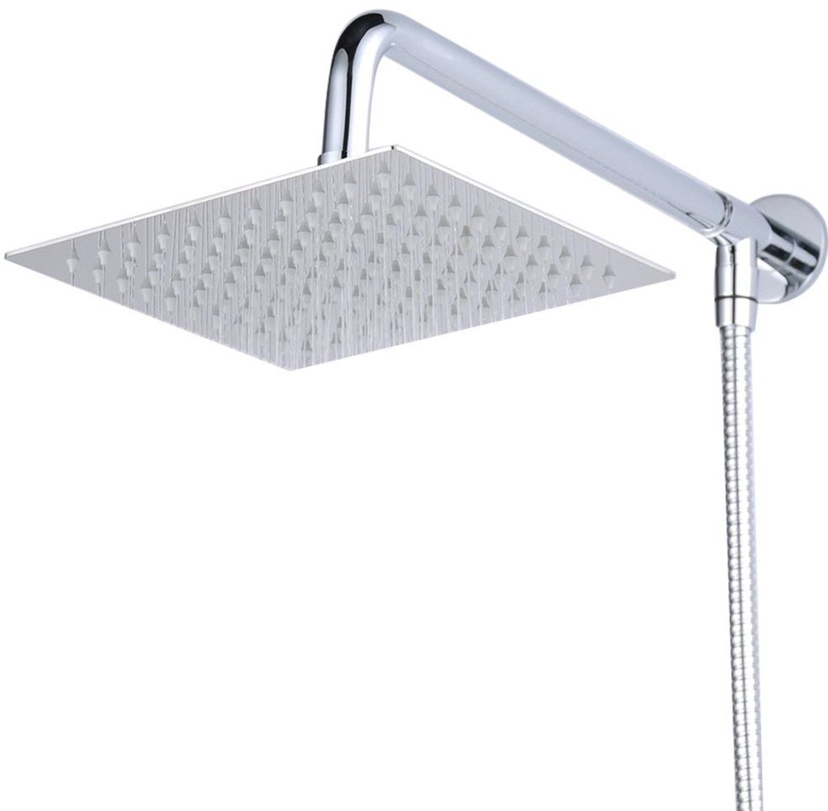 Allecto - Luxe Douchekop - Rain Shower Head - 40 cm - Hoogglans - Muurbevestiging - Modern Design - Geschikt voor Badkamer