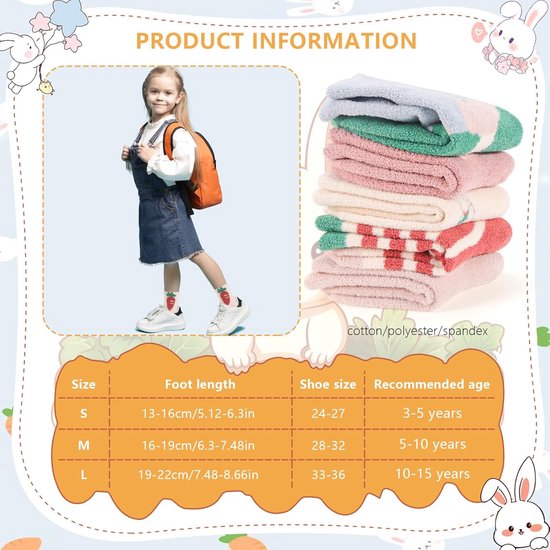 Babysokken - Kinder sokjes - Warme voeten - Dierenprint - 3-15 jaar - Multicolor — afbeelding 4