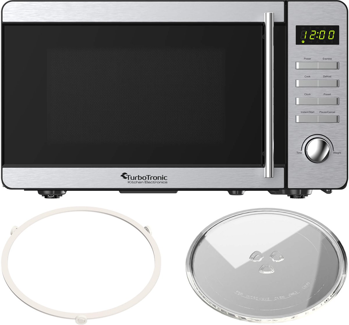 Turbotronic MW20 Vrijstaande Magnetron - 20 Liter - Zilver — afbeelding 1