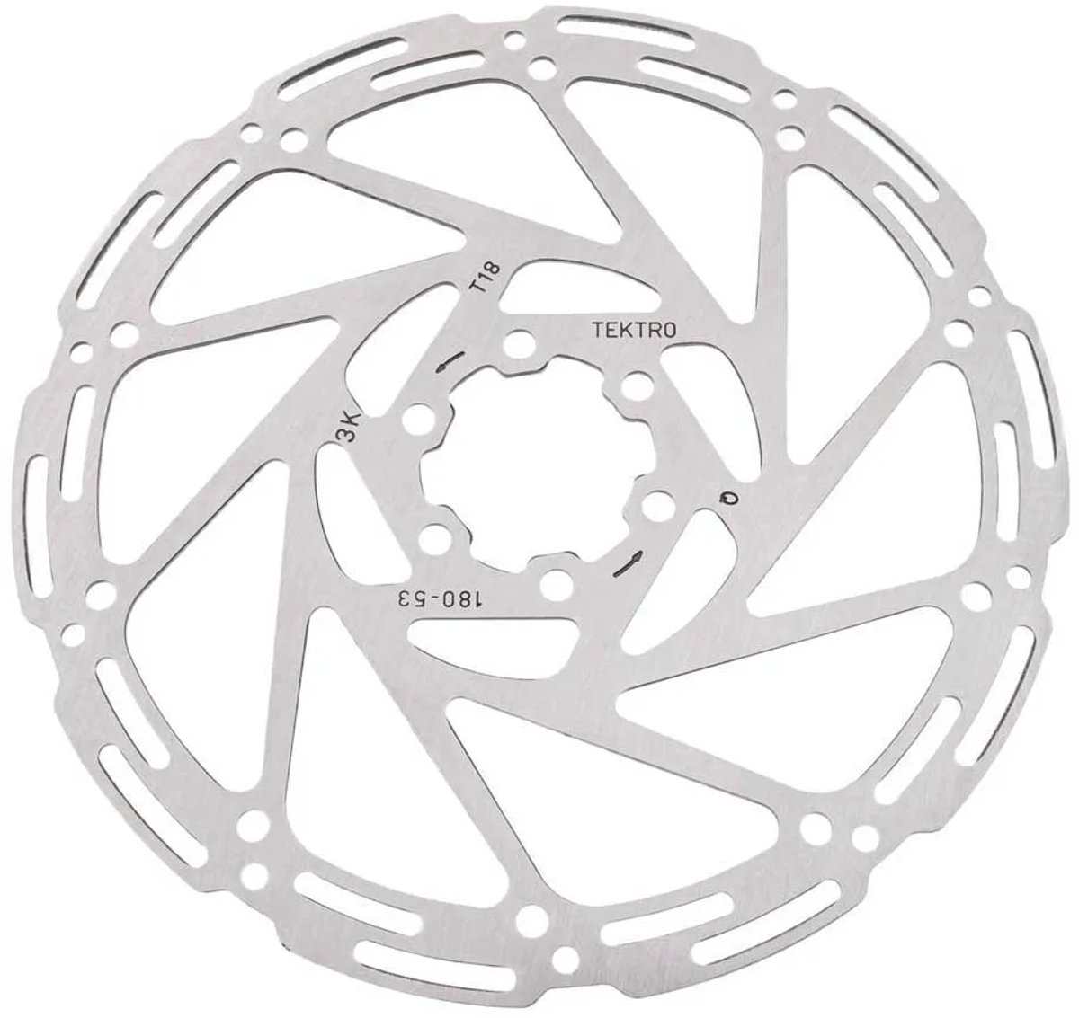Tektro Tr180-53 6b 1.8 Mm Remschijf Zilver 180 mm